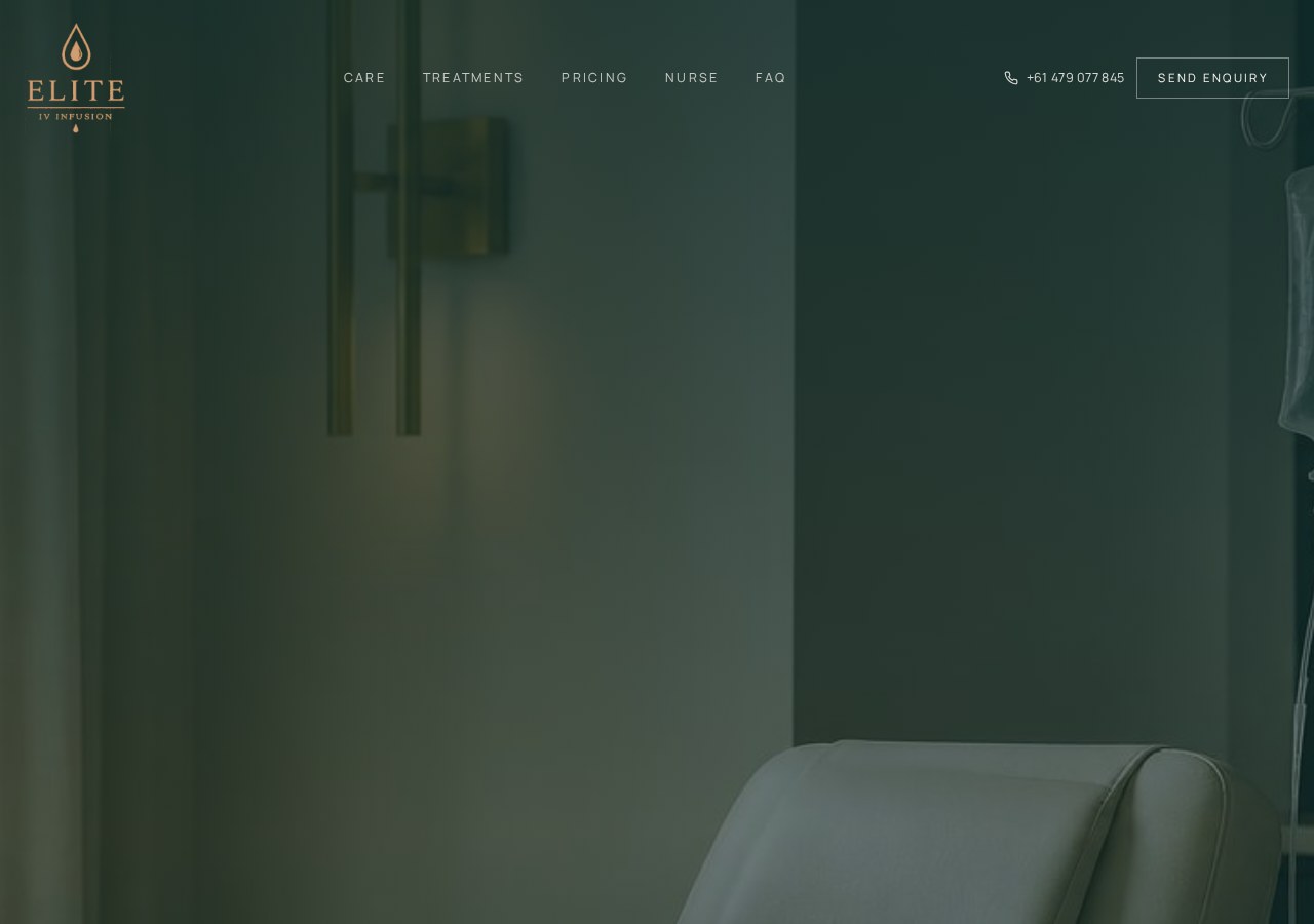The Elite IV Infusions website homepage
